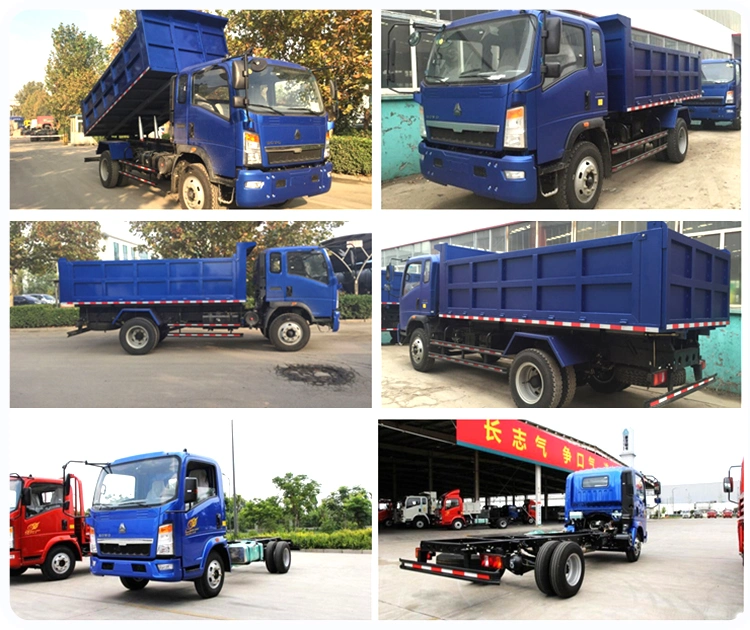 Sinotruck 4X2 Light Truck HOWO 6 Wheel Cargo Lorry Tipper Mini Dump Truck and Used Dump Truck Price for Sale